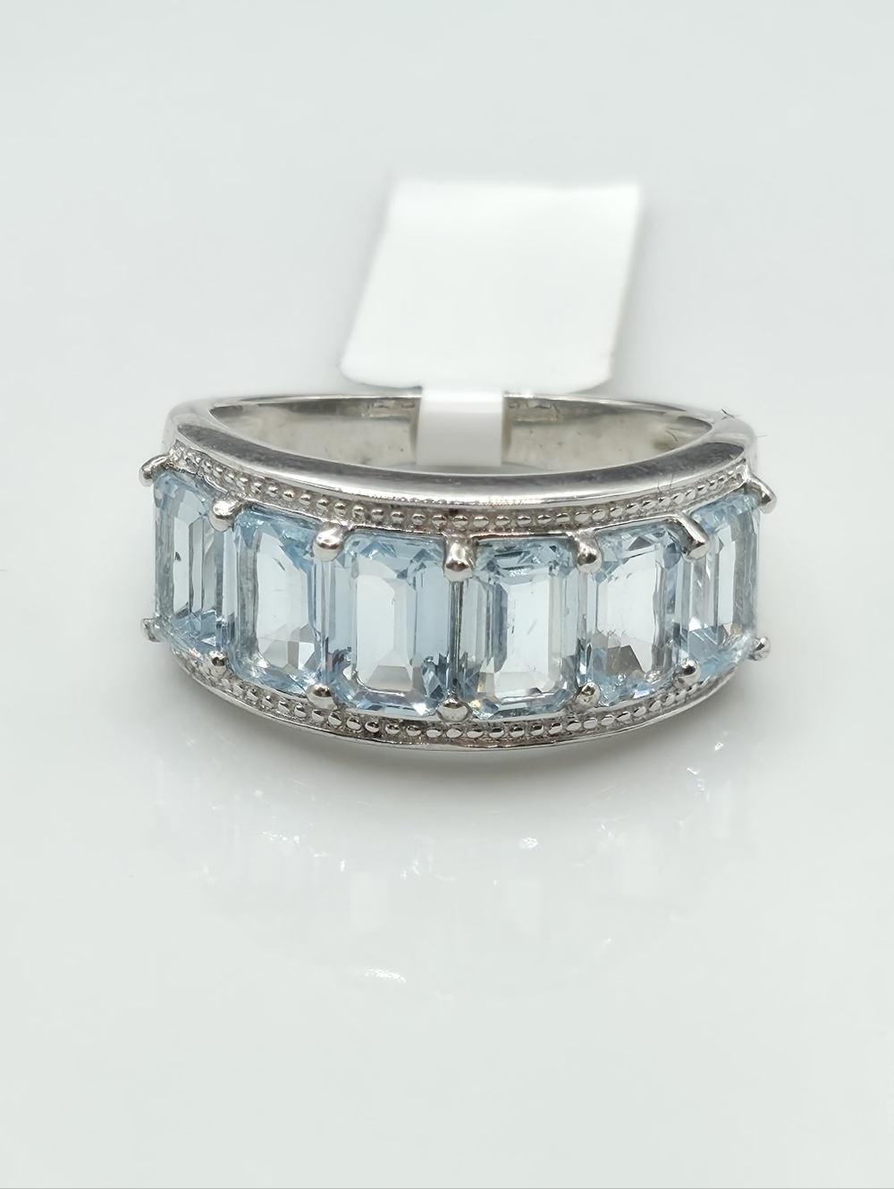 NWT Gorgeous Designer Signed Colleen Lopez Sky Blue Topaz Ring